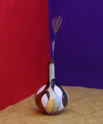 Handmade Pots With Handpainted Abstract Multicolor Design Teracotta Home Decor/ Flower Pot 3