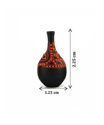 Handmade 3D Work Mini Three Show Piece Terracotta Pot Set Idols And Figurines/Home Decor/ Showpieces 2
