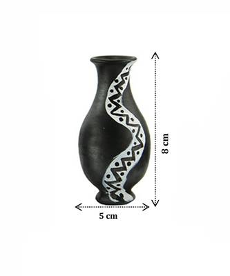 Handmade 3D Work Mini Three Show Piece Terracotta Pot Set Idols And Figurines/Home Decor/ Showpieces 2