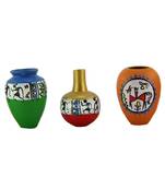Handmade Pots With Handpainted Mini Three Home Decor/ Flower Pot Teracotta Pot