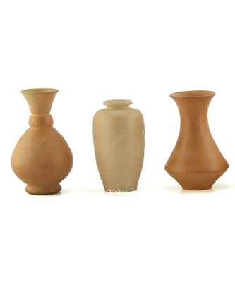 Handmade 3D Work Mini Three Show Piece Terracotta Pot Set Idols And Figurines/Home Decor/ Showpieces 1