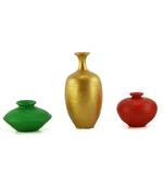 Handmade Pots With Handpainted Mini Three Home Decor/ Flower Pot Teracotta Pot