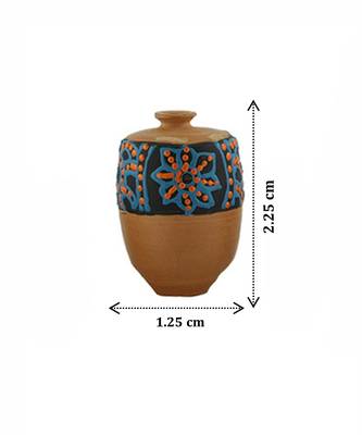 Handmade 3D Work Mini Three Show Piece Terracotta Pot Set Idols And Figurines/Home Decor/ Showpieces 2