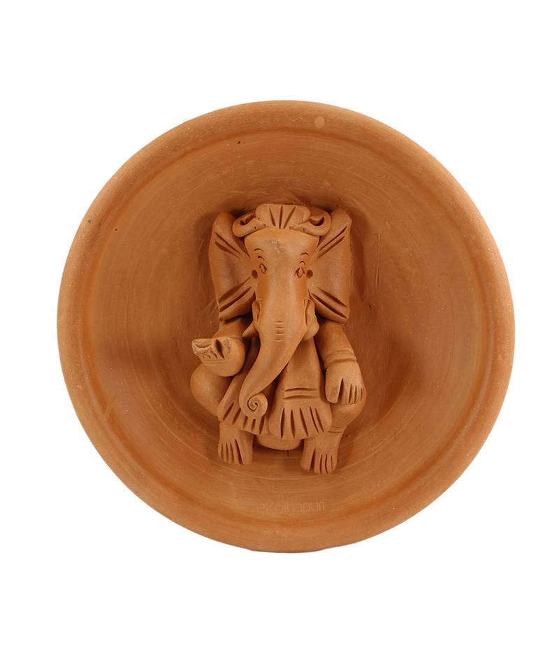 Natural Colored Made Of Teracotta Clay Handicrafts Showpiece Terracotta Vase