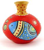 Multicolored Made Of Teracotta Clay Handicrafts Showpiece Terracotta Vase/Pot