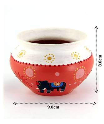Multicolored Made Of Teracotta Clay Handicrafts Showpiece Terracotta Vase/Pot 2