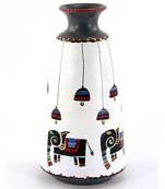 Multicolored Made Of Teracotta Clay Handicrafts Showpiece Terracotta Vase/Pot