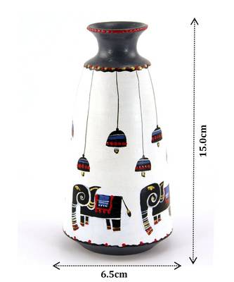Multicolored Made Of Teracotta Clay Handicrafts Showpiece Terracotta Vase/Pot 2
