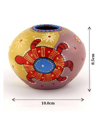 Multicolored Made Of Teracotta Clay Handicrafts Showpiece Terracotta Vase/Pot 2