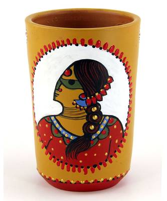 Multicolored Made Of Teracotta Clay Handicrafts Showpiece Terracotta Vase/Pot 1