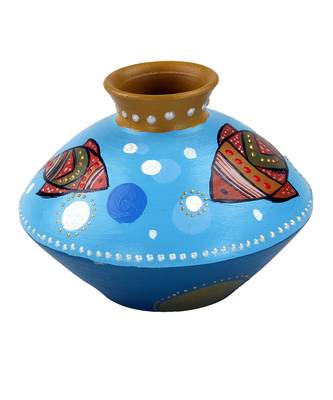 Multicolored Made Of Teracotta Clay Handicrafts Showpiece Terracotta Vase/Pot 1