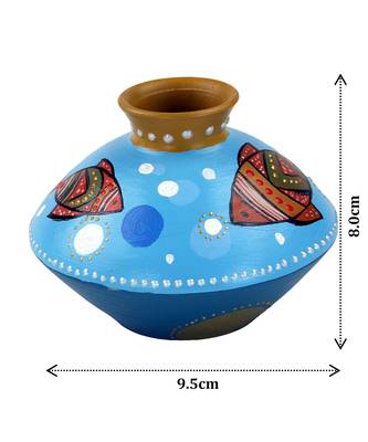 Multicolored Made Of Teracotta Clay Handicrafts Showpiece Terracotta Vase/Pot 2