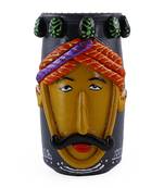 Multicolored Made Of Teracotta Clay & M Seal Handicrafts Showpeice Terracotta Vase/Pot