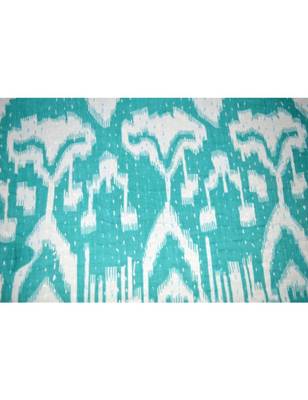 Kantha Quilt Queen Cotton Vintage Throw Blanket Multi Design Indian Handmade GDR0008 4