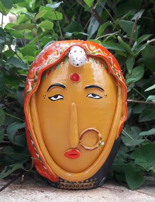 Multicolored Made Of Teracotta Clay & M Seal Handmade Showpeice Terracotta Vase 4
