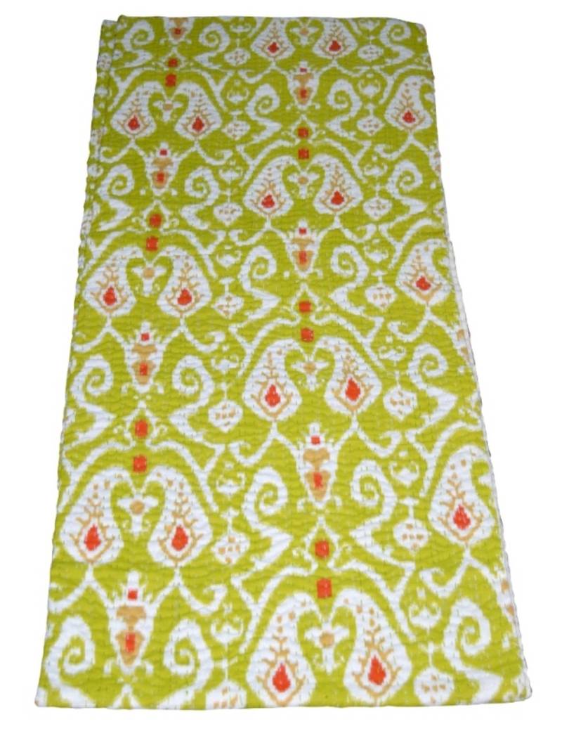 Kantha Quilt Queen Cotton Vintage Throw Blanket Multi Design Indian Handmade GDR0011