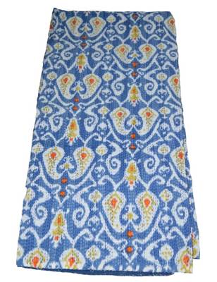 Kantha Quilt Queen Cotton Vintage Throw Blanket Multi Design Indian Handmade GDR0012 3
