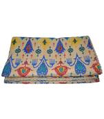 Kantha Quilt Queen Cotton Vintage Throw Blanket Multi Design Indian Handmade GDR0017