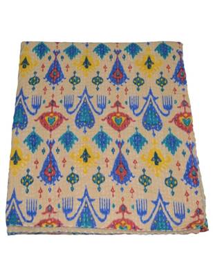 Kantha Quilt Queen Cotton Vintage Throw Blanket Multi Design Indian Handmade GDR0017 2