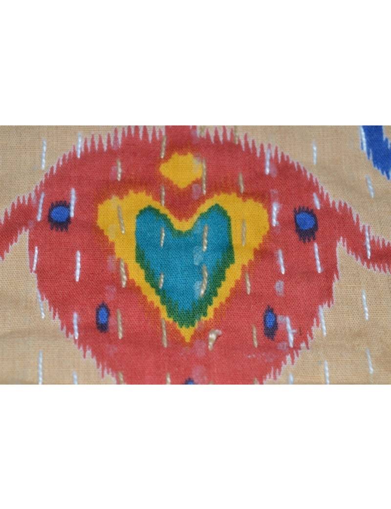 Kantha Quilt Queen Cotton Vintage Throw Blanket Multi Design Indian Handmade GDR0017