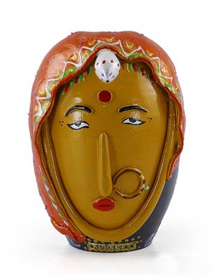 Handmade Colorful Pair Of Male And Female M Seal & Terracotta Showpeice For Home Decor 4