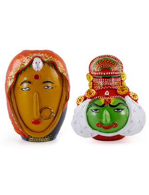 Handmade Pair Of Male And Female M Seal & Terracotta Showpeice For Home Decor 1