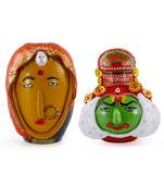 Handmade Pair Of Male And Female M Seal & Terracotta Showpeice For Home Decor