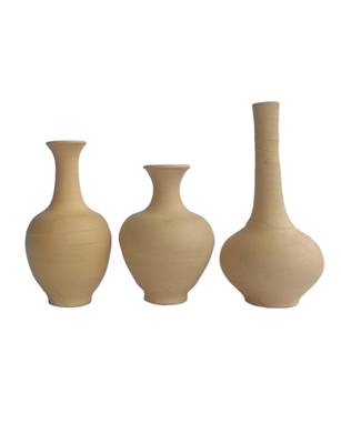 Handmade Authentic Mini Three Show Piece Terracotta Pot Set Idols And Figurines/Home Decor/ Showpieces 1