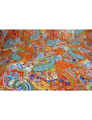 Kantha Quilt Queen Cotton Vintage Throw Blanket Multi Design Indian Handmade GDR0044 1