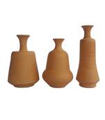 Handmade Genuine Mini Three Show Piece Terracotta Pot Set Idols And Figurines/Home Decor/ Showpieces