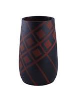 Hand Painted Navy Color Terracotta Round Vase Table Top Vases Flower Vase Flower Pots