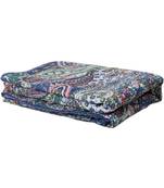 Kantha Quilt Queen Cotton Vintage Throw Blanket Multi Design Indian Handmade GDR0065