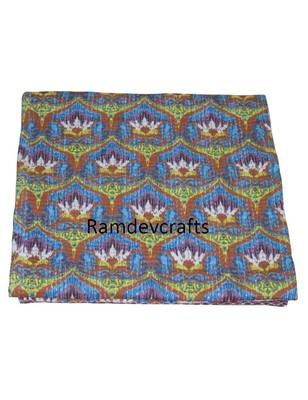 Kantha Quilt Queen Cotton Vintage Throw Blanket Multi Design Indian Handmade GDR0069 2
