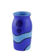 Hand Painted Blue Modern Art Terracotta Round Vase Table Top Vases Flower Vase Flower Pots