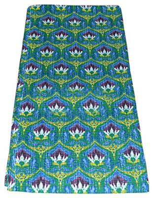 Kantha Quilt Queen Cotton Vintage Throw Blanket Multi Design Indian Handmade GDR0072 4