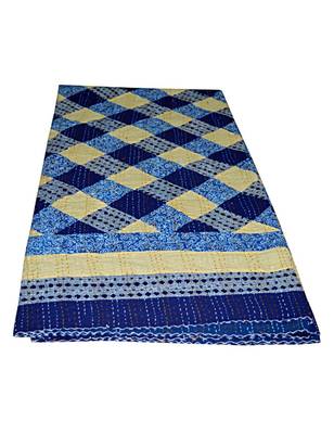 Kantha Quilt Queen Cotton Vintage Throw Blanket Multi Design Indian Handmade GDR0092 3