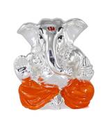 Traditional Silver Plated Resin Material Lord Ganesha Idol For Home Decor/Gift Items/Showpiece