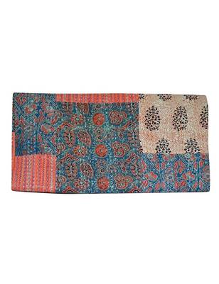 Kantha Quilt Queen Cotton Vintage Throw Blanket Multi Design Indian Handmade GDR0113 2