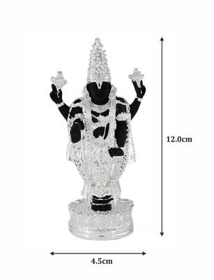 Traditional Silver Plated Resin Material Lord Balaji Idol For Home Decor/Gift Items/Showpiece 3