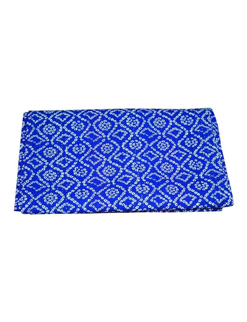 Kantha Quilt Queen Cotton Vintage Throw Blanket Multi Design Indian Handmade GDR0126