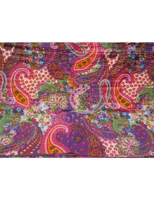 Kantha Quilt Queen Cotton Vintage Throw Blanket Multi Design Indian Handmade GDR0147 4