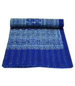 Kantha Quilt Queen Cotton Vintage Throw Blanket Multi Design Indian Handmade GDR0170