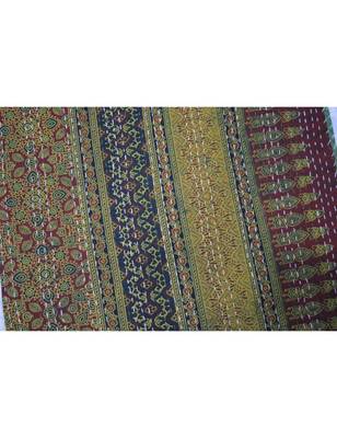 Kantha Quilt Queen Cotton Vintage Throw Blanket Multi Design Indian Handmade GDR0171 3