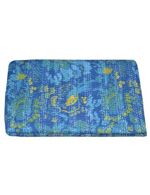 Kantha Quilt Queen Cotton Vintage Throw Blanket Multi Design Indian Handmade GDR0196 2