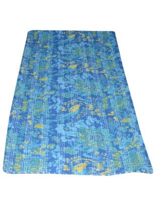 Kantha Quilt Queen Cotton Vintage Throw Blanket Multi Design Indian Handmade GDR0196 4