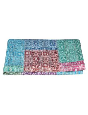 Kantha Quilt Queen Cotton Vintage Throw Blanket Multi Design Indian Handmade GDR0201 1
