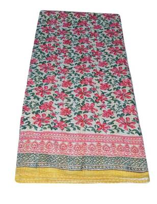 Kantha Quilt Queen Cotton Vintage Throw Blanket Multi Design Indian Handmade GDR0231 2