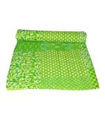 Kantha Quilt Queen Cotton Vintage Throw Blanket Multi Design Indian Handmade GDR0236