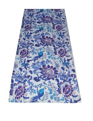 Kantha Quilt Queen Cotton Vintage Throw Blanket Multi Design Indian Handmade GDR0242 3