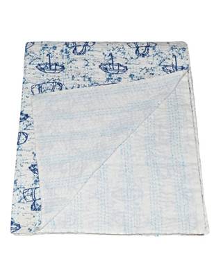 Kantha Quilt Queen Cotton Vintage Throw Blanket Multi Design Indian Handmade GDR0246 3